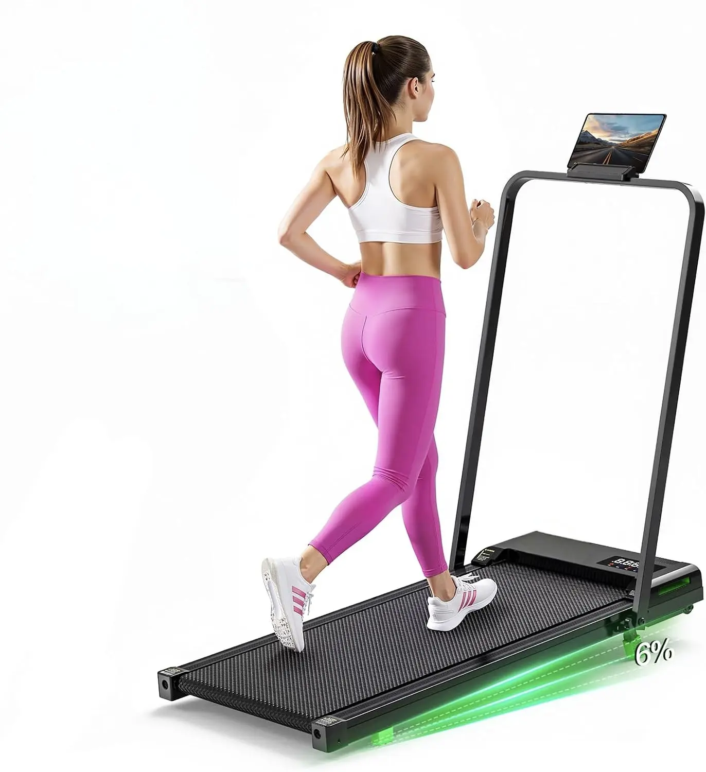Walking Pad Treadmill, Portable Under Desk Treadmill 330lbs Capacity, Compact Treadmills Mini Walking Pad, 2.5HP Portable Treadmills with Remote Control, for Home Office Small Space