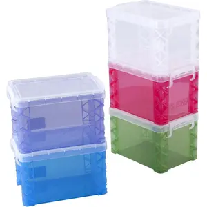 Index Card Box 4 x 6 Inch Index Cards File Box Note Holder Flash Card Holder Perfect for 4x6 Index Cards Storage Organizer Container Assorted Colors 1 Count