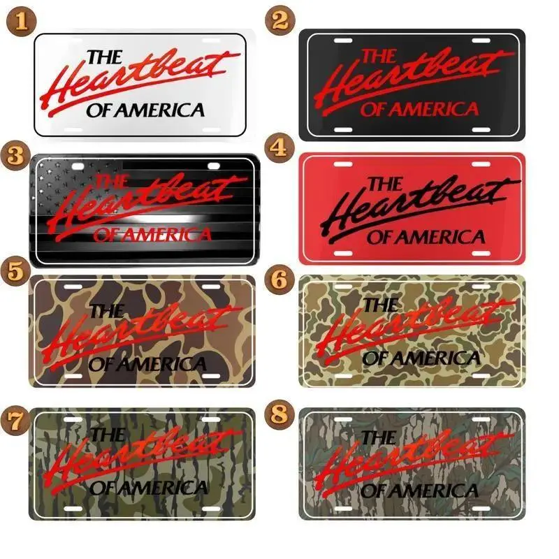 Chevy "The Heartbeat of America" Camo Vanity License Plate - Camo Number Plates, Hunting Gift for Him, Car & Truck Tag