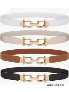 Women's Slimming Waist Belt, Vintage Elastic Design Suitable for Plus Sizes, Adjustable and Versatile Women's Trendy Belt for All Occasions PU Leather Belts, Easy Adjustable Belt