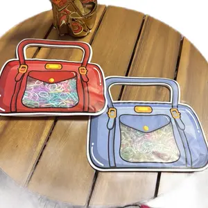 Cute Little Purse with 500 Rubber Bands for Hair - Red & Blue Options Available - Fun Accessory for Hair Styling
