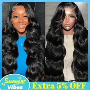 13x6 Lace Wigs Brazilian Human Hair Body Wave 13x6 Transparent Lace Frontal Wigs for Women Pre Plucked Natural Hairline Bling Hair 30 32 Inch 180% Clearence Sale #SummerVibes