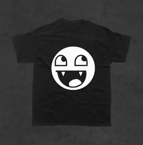 Epic Face Vampire T-Shirt, Vintage Graphic Tees Gothic Grunge Y2k Emo Scene Amity Affliction Style Clothes Men Women Streetwear