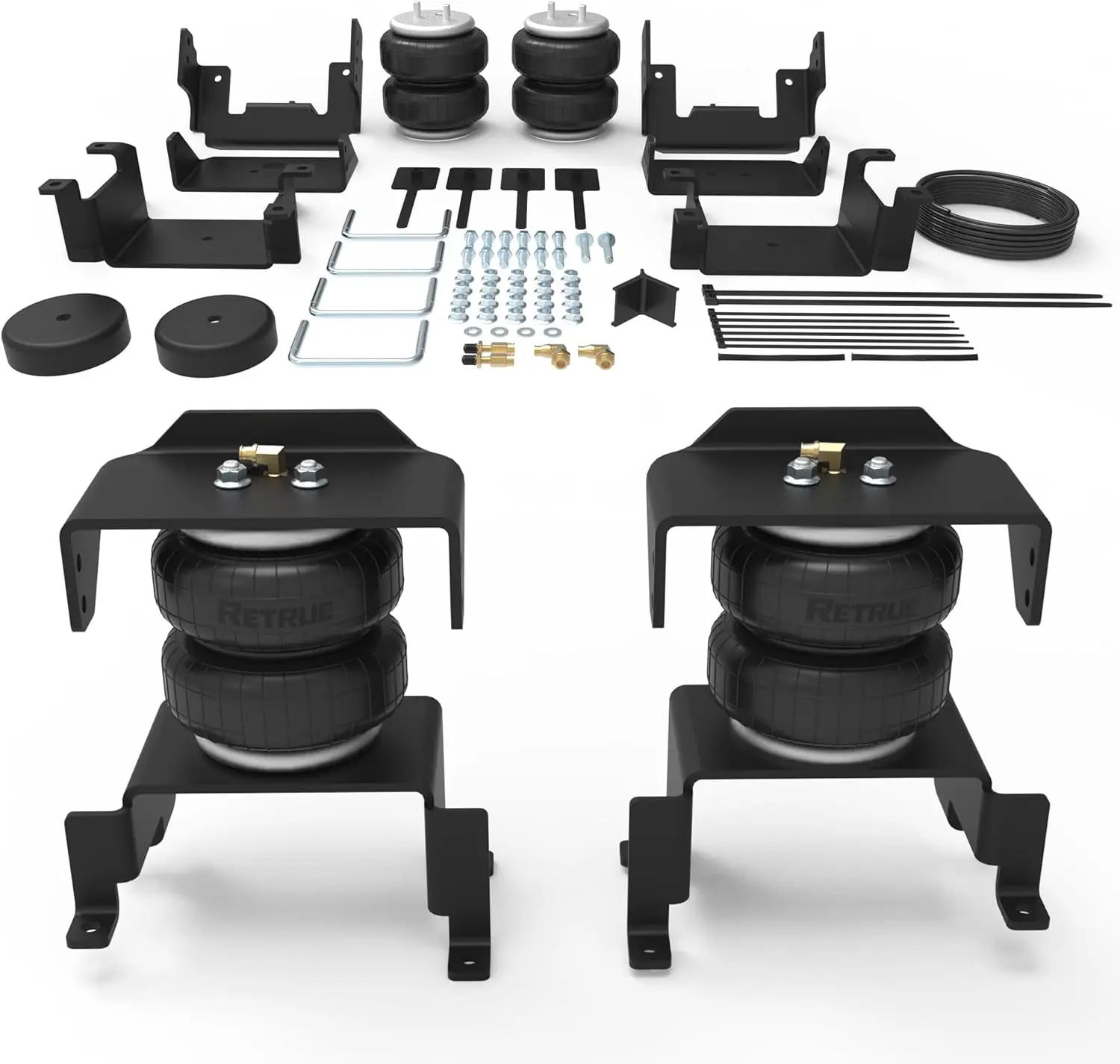 RETRUE Rear Air Bag Suspension Kit, Auto Parts Accessories for 2009-2014 Ford F150, 5000 Lbs Load Leveling Capacity, Towing Use, Improves Vehicle Stability, Replacement for Firestone 2525 Ride Rite (Fits Car & Vehicle Accessory Needs), Car Accessories