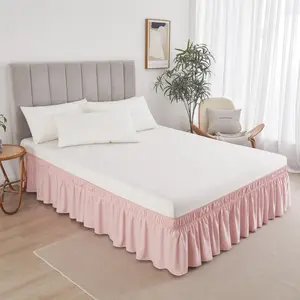 Solid Color Bed Skirt, 1 Count Modern Simple Bed Skirt, Bedding Supplies for Home Bedroom Hotel Dormitory, Bedroom Accessories