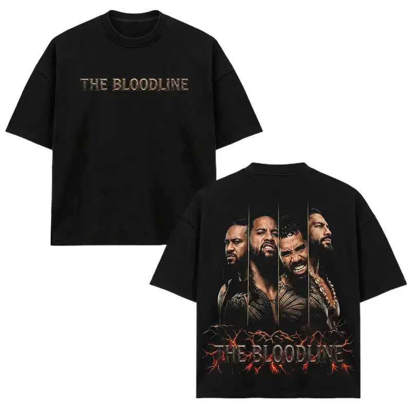 The Bloodline T Shirt |     Roman Reigns Jey Uso Jimmy Uso Jacob Fatu WWE Graphic Tee |     Vintage Wrestling Streetwear Shirt |     Oversized Heavyweight T-Shirt for Men & Women |     Retro WWE Fan Apparel |     Tribal Chief Merch Gift |     Retro The Bl