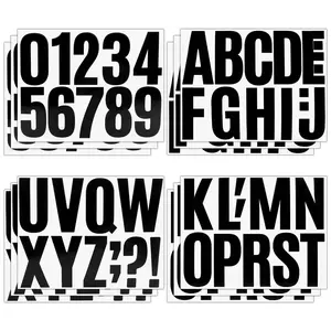 12 Sheets Large Self Adhesive Vinyl Letters Numbers Set,4 Inch Mailbox Numbers Stickers for Mailbox,Signs,Window,Door,Cars,Trucks,Home,Business,Address Number,Lockers,Christmas Party,Father's Day Gift,Hand Tools Kits