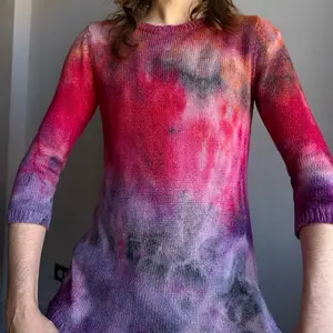 M-S Medallic Magenta Cosmic Vampire Women’s Halloween Pullover Sweater