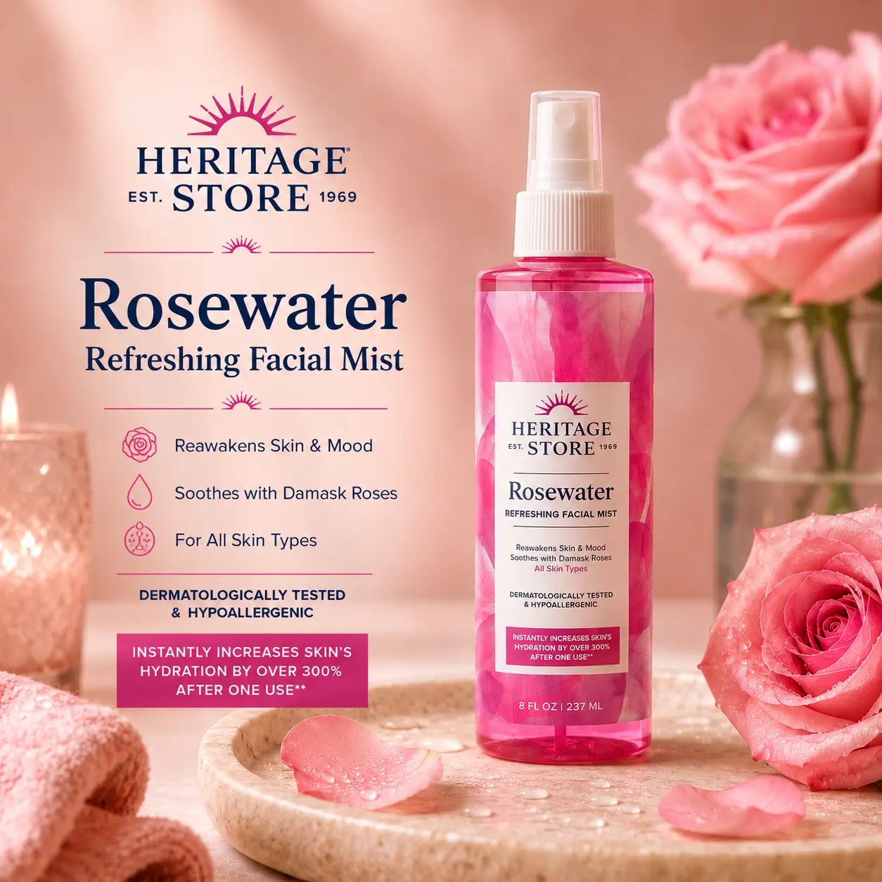 Rosewater Skin Care Facial Mist Rosewater Skin Care Facial Mist