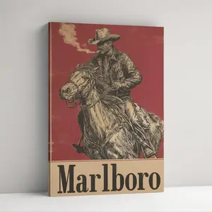 Marlboro Cowboy Poster, Print Poster, Print Art, Canvas Picture, Artwork Class Gift for Home Decor,Bedroom Canvas Posters, Hall Wall Art, Bathroom Canvas Posters, Home Poster Decoration，Father's Day gifts room