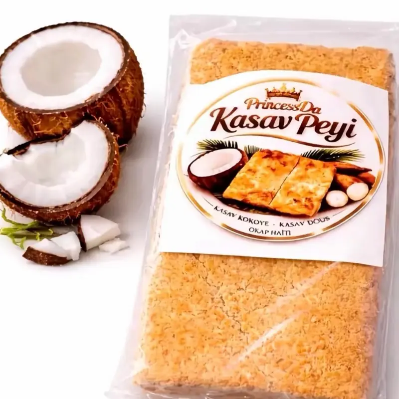 Haitian Cassava Bread (Kasav Cocoye) – Natural Coconut Snack – Traditional Haitian Food
