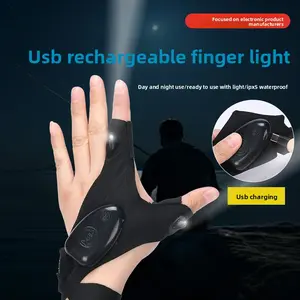 USB Rechargeable LED Flashlight Gloves - Hands-Free LED Light Gloves for Night Fishing, Repair, Camping & Outdoor Emergency boxing gloves k5 e bike bike fenders pushy bike bike spools