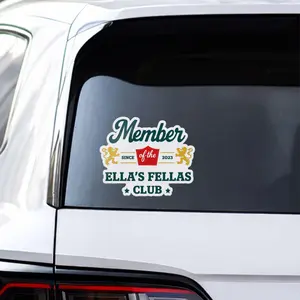 Ella’s Fellas Club Member Sticker, Since 2023 Family Fan Decal, Funny Group Gift for Laptop Bottle, 2026 Father's Day Gift Ideas