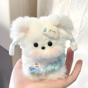 Pipe Cleaners Kit for Beginners,Fleece Material Dog Animal Kit with Thick Pipe Cleaner for Craft Supplies Decorations,Pipe Cleaners Chenille Stems Animal Kit