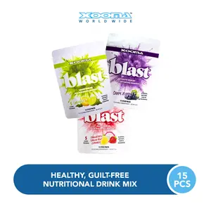 Xooma Blast Sugar Free Drink Mix Sticks – Whole Food Phytonutrient Powder with Immune Supporting Vitamins and Functional Mushroom Blend – Low Calorie Water Mix – 15 Stick Packs