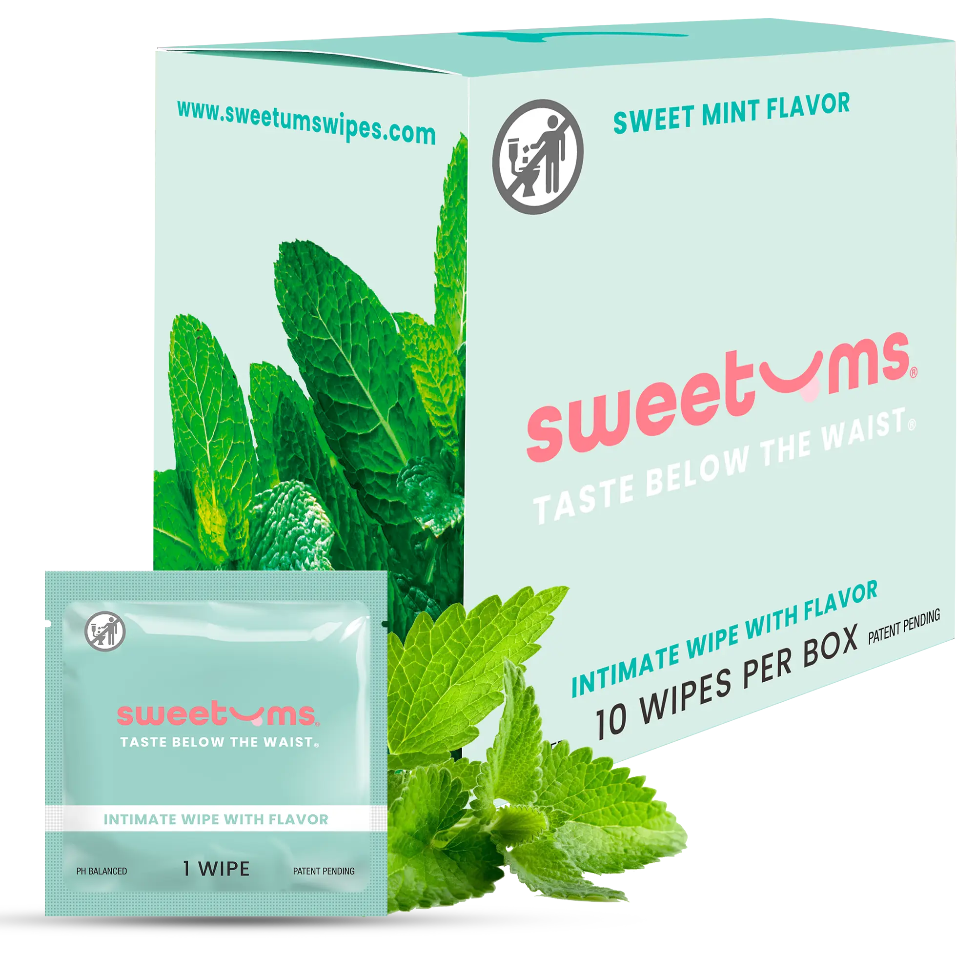 Sweet Mint Intimate Wipes – Flavored, pH-Balanced