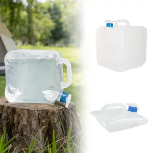 Collapsible Water Jug 2.64 Gallon (10L) with Spigot – BPA-Free Portable Water Pouch for Camping, Hiking, Travel & Emergency Storage – Foldable Outdoor Water Container with Leak-Proof Design