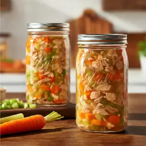Ball Quart Wide Mouth Mason Jar Set 12 Count | 32oz Glass Storage & Canning Jars with Lids