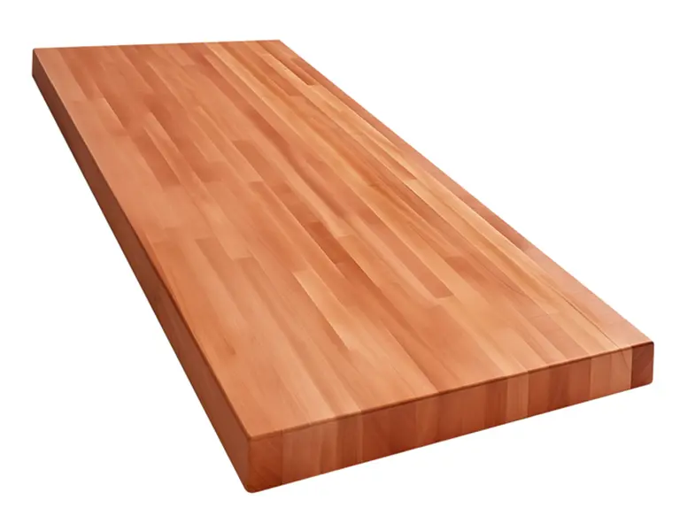 CONSDAN Butcher Block Counter Top, USA Grown Cherry Solid Hardwood Countertop, Wood Slabs for Kitchen, Reversible, Both Side Polished, Prefinished with Food-safe Oil, 1.5" Thickness, 36" L x 25" W
