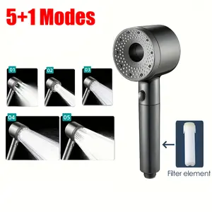 5-Mode Adjustable Shower Head High-Flow Filtered Shower Head High-Pressure Water-Saving Mixer Shower Nozzle Bathroom Accessories
