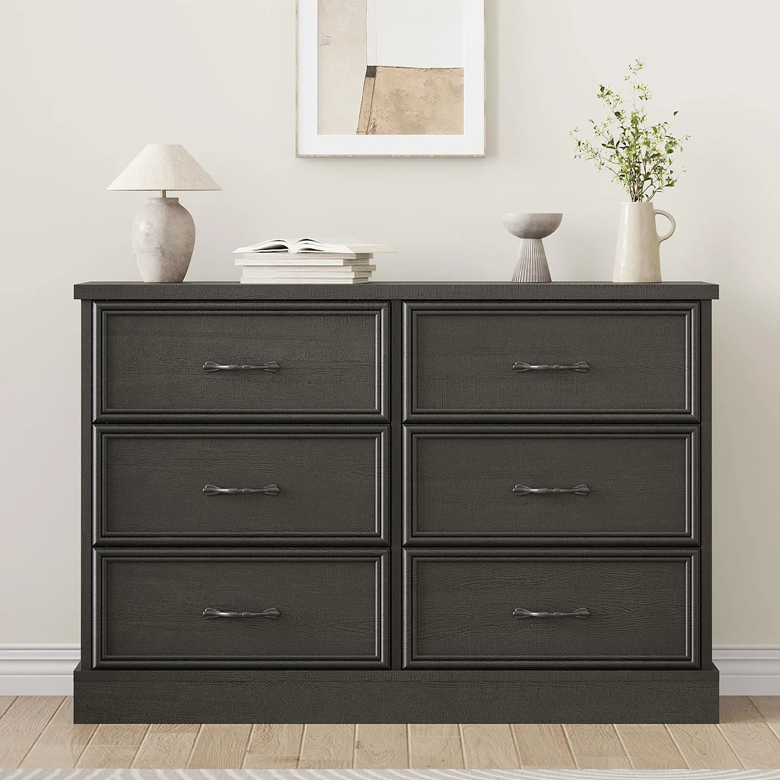 Garvee Nightstand with Drawer in Black and White Finishes Compact Design for Convenient Bedside Storage and Stylish Home Organization