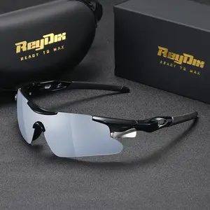 ReyDix Unisex Half-Frame Irregular Shaped Sunglasses Outdoor Cycling Sports Sunglasses UV400