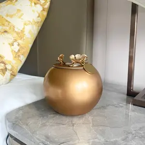 Orchid Urn for Dog & Pet Ashes - Handmade - Gold [PRE-ORDER]