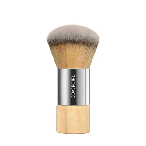 COVERGIRL Dome-Shape Face Makeup Brush - Cruelty-Free Cosmetic Tool with Soft Round-Tipped Vegan Synthetic Bristles, Bamboo Handle, 1-Count Applicator for Cream & Liquid Foundation Blending, Cosmetic Brushes, Vegan Face Brushes