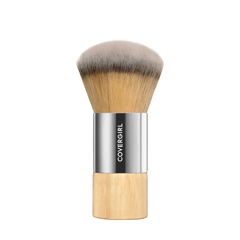 COVERGIRL Dome-Shape Face Makeup Brush - Cruelty-Free Cosmetic Tool with Soft Round-Tipped Vegan Synthetic Bristles, Bamboo Handle, 1-Count Applicator for Cream & Liquid Foundation Blending, Cosmetic Brushes, Vegan Face Brushes