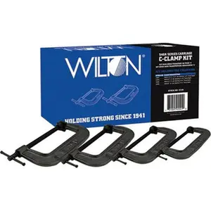 Wilton C-Clamp Clamp Set, Clamp Type: Standard C-Clamp, Type: Kit, Application Strength: Extra Heavy-Duty, Number of Pieces: 4, Throat Depth Style: Standard Depth, Includes: Set of 4 Clamps 11115