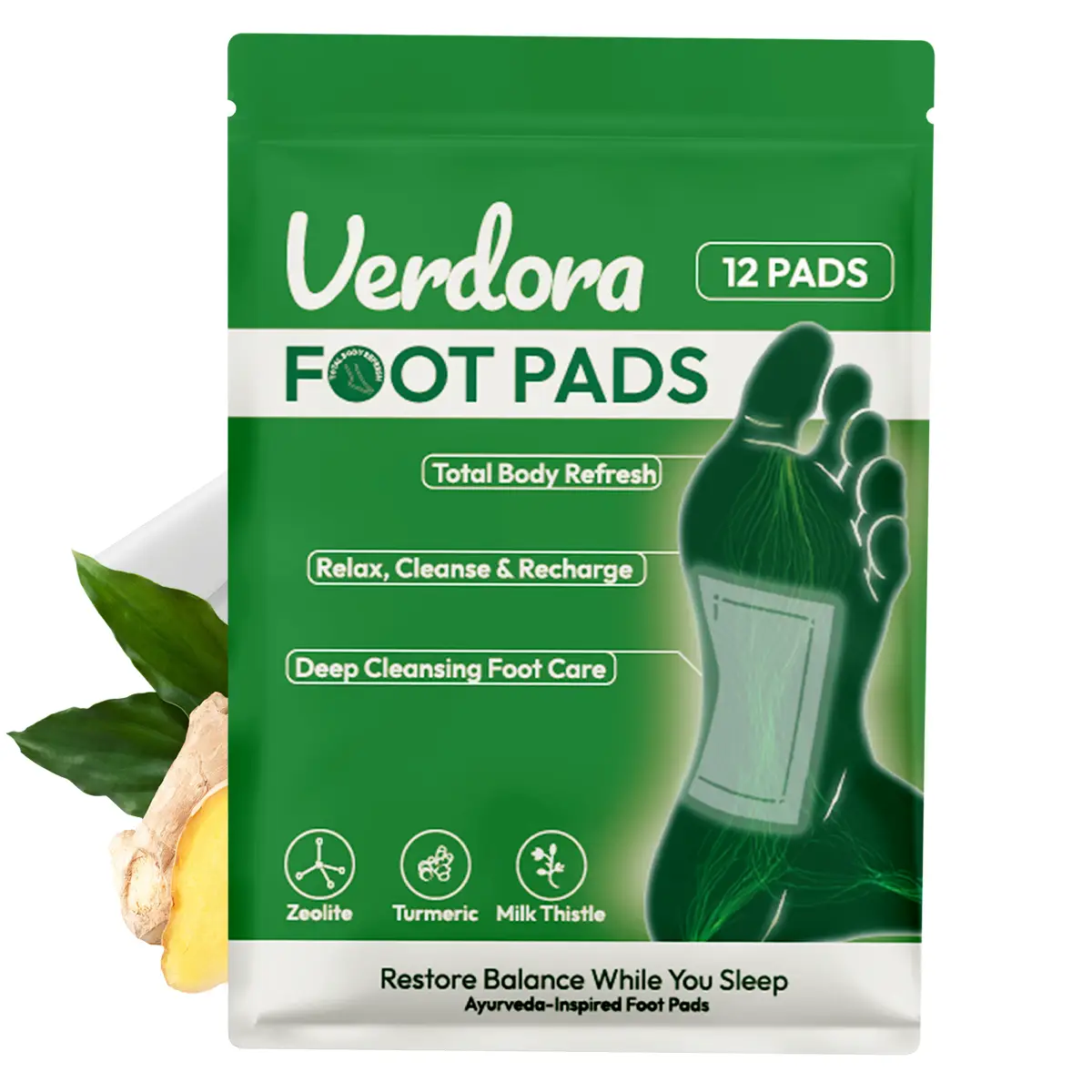 Deep Cleansing Foot Pads,Natural Detox Footpatch, Bamboo Vinegar Ginger Powder Foot Pad for Foot Care,Adhesive Sheets,Relaxation Improve Sleep Detoxpa