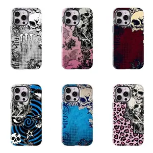 Monster Dark Gothic Phone Case with Skull Pattern - Shockproof and Protective Cover For iPhone 17 16 15 14 13 12 11 X SE And Samsung S25 24 23 22 21