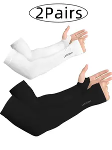 2Pairs Cooling Arm Sleeves ,Breathable Cooling Sun Protection Sports Compression for Men/Women