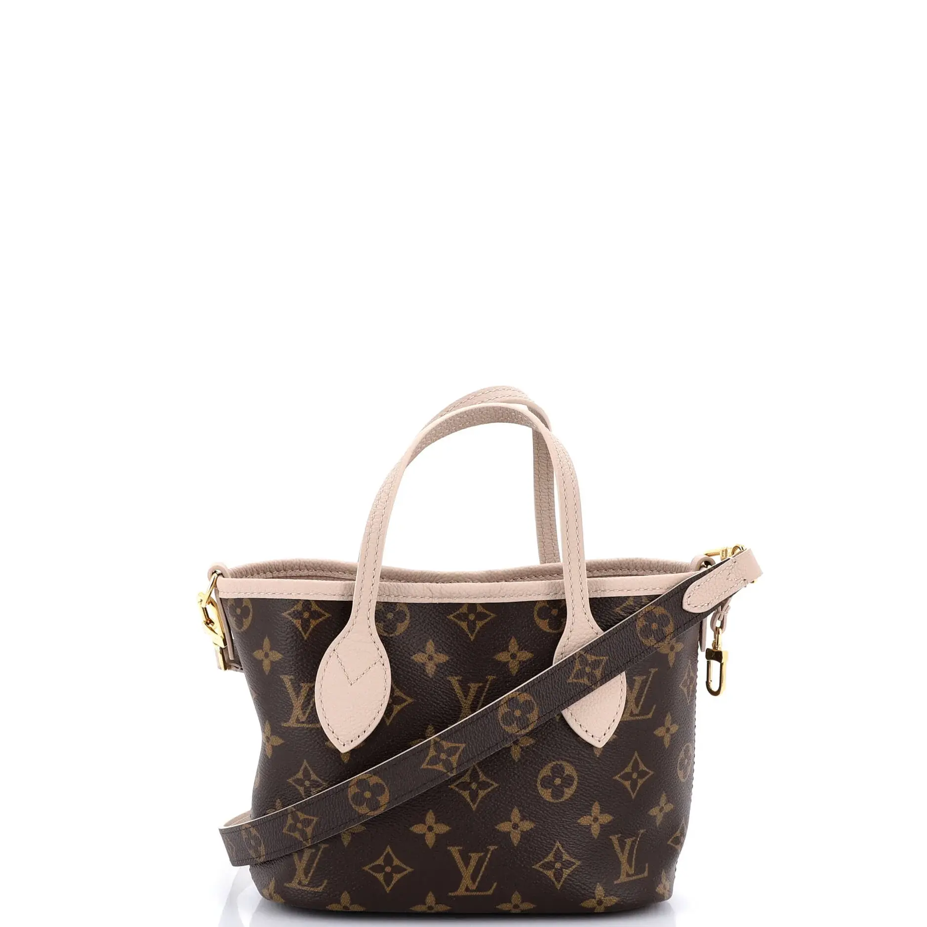 Pre-owned Louis Vuitton Canvas Coated, Leather Tote Bags REBAG Neverfull Bandouliere Inside Out Monogram Canvas and Leather BB by Rebag