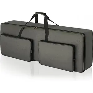 76-Key Padded Keyboard Gig Bag Portable Foldable Electric Piano Keyboard Case Bag For 76-Note Keyboards 46.5"x19.2"x6.3"