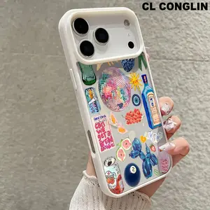 Retro Colorful Disco Silicon MagSafe Magnetic Phone Case for iPhone 11/12/13/14/15 Pro/16 Pro Max/17, Customized Lightweight Shockproof Slim Casing with Smartphone Protection, Wireless Charging Support (Mobile Phone Accessories), Cover