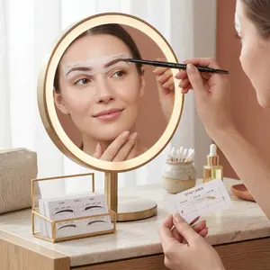 Eyebrow Stencil Kit - Reusable Eyebrow Shaping Templates with Brow Powder, Brush & Spoolie, 3 Styles Perfect Arch Eyebrow Stencils for Beginners, Easy Brow Makeup Tool