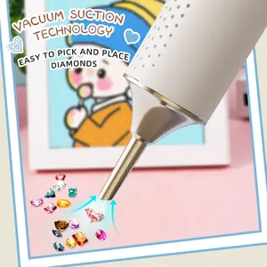 Electric Diamond Painting Brush, Wireless Suction Diamond Paintbrush, Rechargeable, Adjustable Suction Modes, Adult & Kids, Perfect Gift, Diamond Art Tool