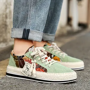 Fashion Corduroy Low-Top Skate Shoes - Men's Comfortable Sneakers - Spring Summer Outdoor Walking Travel