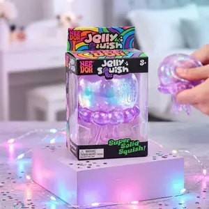 NeeDoh Jelly Squish Jellyfish Authentic Fidget Toy – Super Solid Squishy Stress Relief Toy