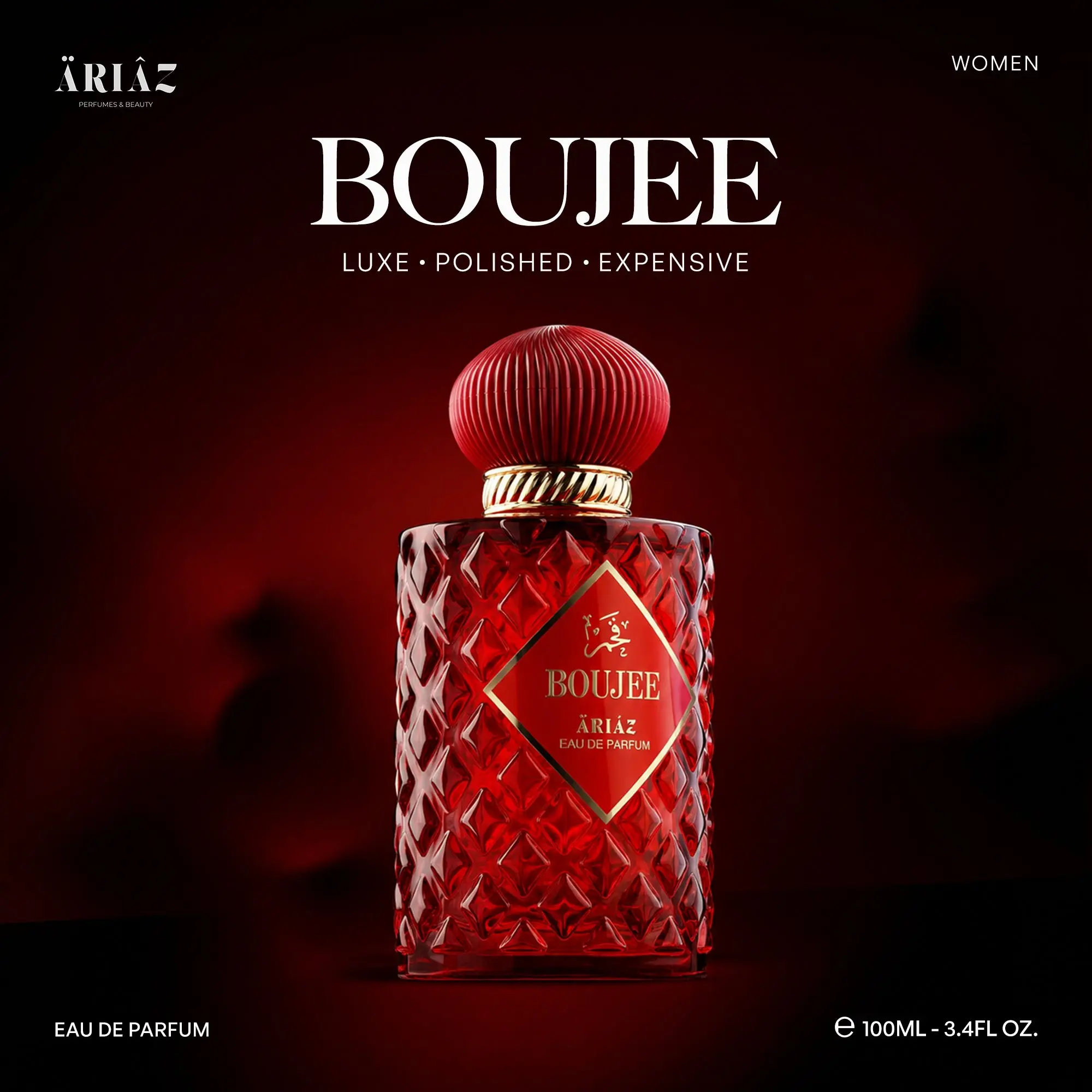 Boujee by ARIAZ 3.4oz/100ml Eau De Parfum for Women – Fruity Gourmand Floral