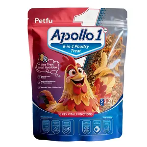 LuckyQworms 6-in-1 Poultry Treat Mix for Chickens High-Protein Dried Mealworms, BSFL, Krill, Sunflower Seeds, Marigold Petals & Shells for Birds Fish Turtles & Reptiles - Ideal for Bulk Use Nutritious Daily Food for Chickens, Supports Eggs production