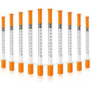 Jeringas con agujas para inyectar, U-100 30G 1ml 1/2"(12.7mm), Pack of 100