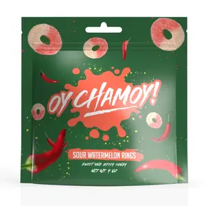Oy Chamoy! Sweet, Spicy and Sour Watermelon Rings Candy 4oz - Perfect Snack for Any Occasion