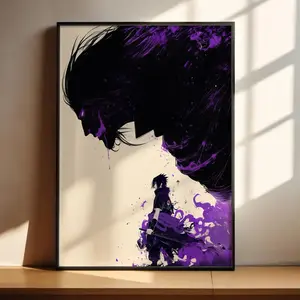 Sasuke & Susanoo  Style Art Printable Wall Art Anime Wall Art Japanese Home Decor