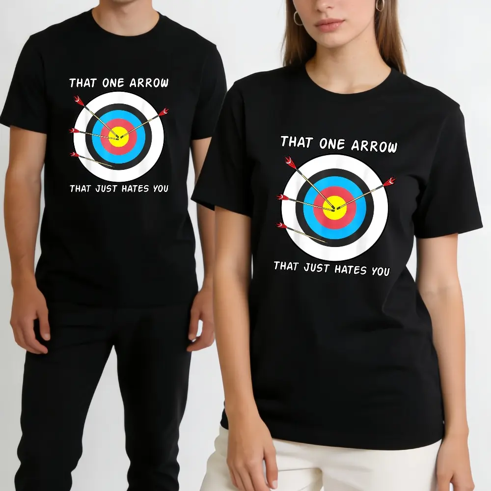 Men's Cotton Short-Sleeve Crewneck Casual Classic T-Shirt, Archer Arrows Shooting Sport Crossbow Target Gift Idea, Shortsleeve, Menswear, Layer, Soft, Tee, Tshirt, Top