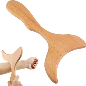 1pc Wood Therapy Massage Tool, Manual Wooden Scraping Board, Muscle Relaxation, Body Contour Shaping, Zelkova Serrata, Single Item