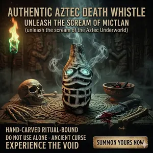 Handmade Aztec Death Whistle Replica, Haunting Spooky 125 Decibel Sound, Jade and Emerald Texture, Perfect for Halloween Pranks, Party Accessories