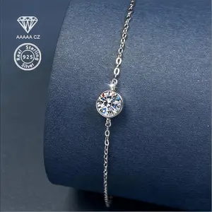 925 Silver Bracelet Inlaid with 0.5 Carat 5A CZ, a Versatile Piece for Women, Perfect As a Birthday Gift, Valentine'S Day, Christmas, Halloween, New Year, Or for Everyday Wear, Vacations, Parties, And Weddings.