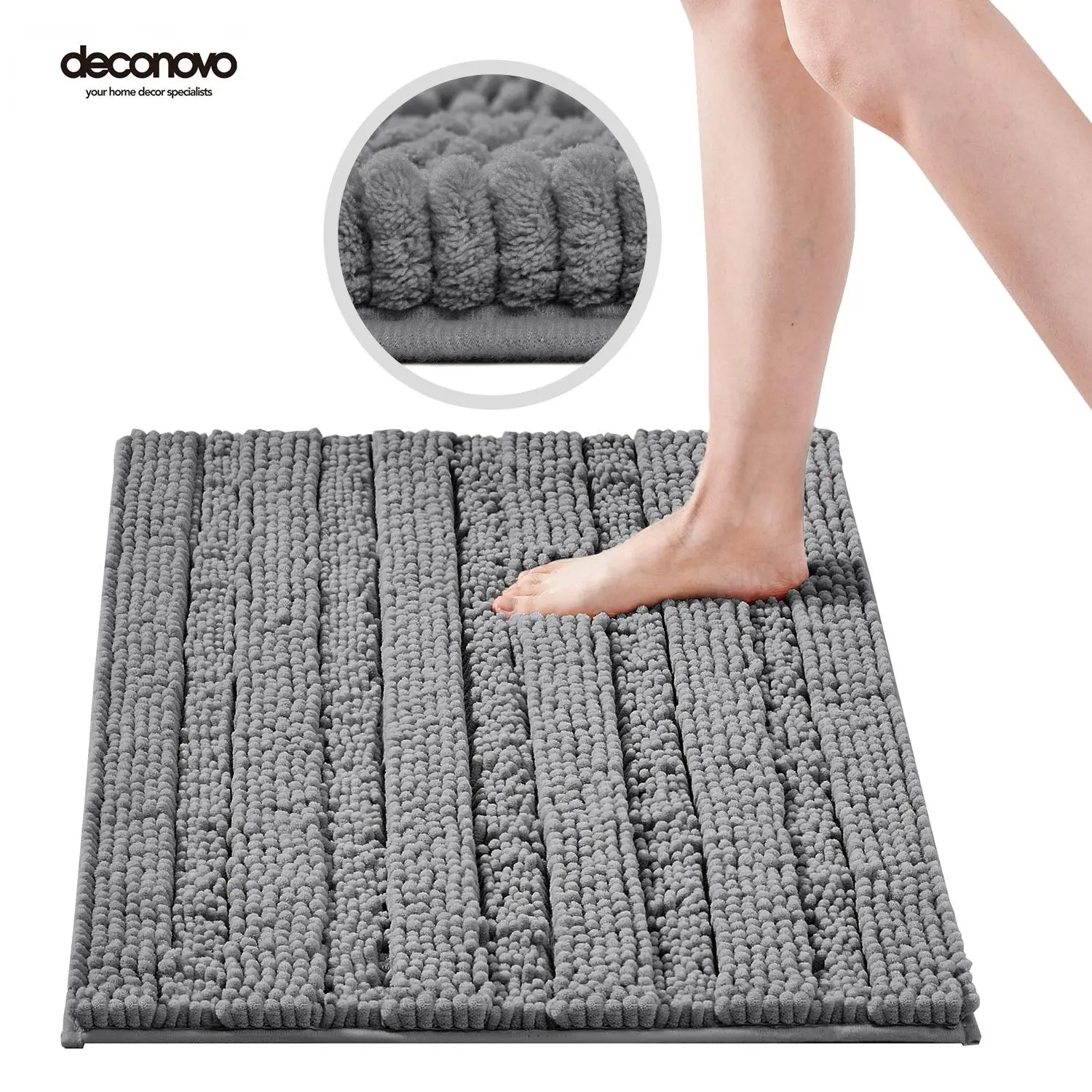 Deconovo Pet Mat: Soft, Absorbent & Quick-Drying Shaggy Rug, Non-Slip, Machine Washable for Bathroom & Pets